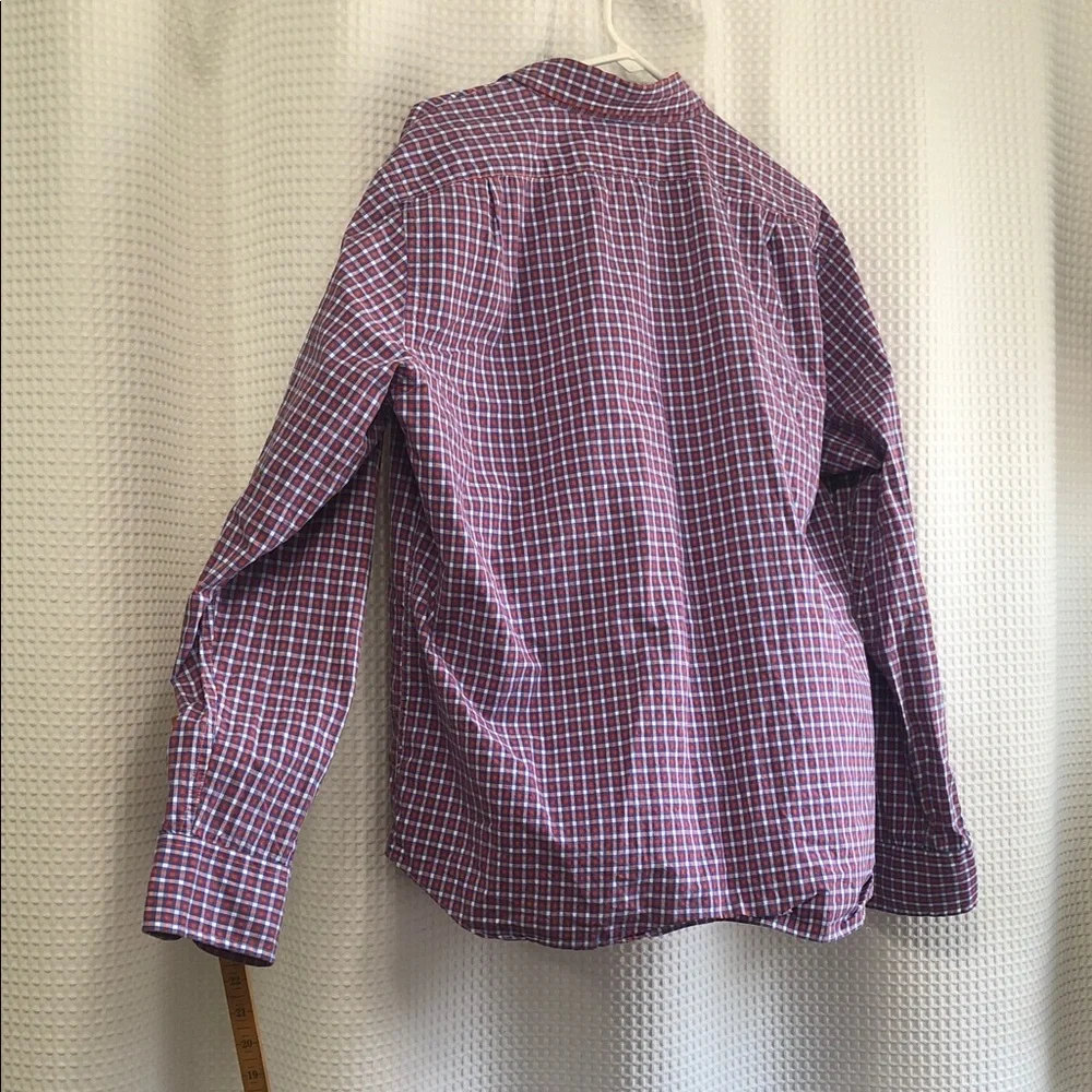 💙J. CREW Men's Casual Blue and Red Checkered Shirt Preppy